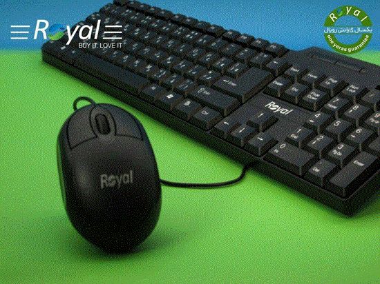 تصویر  کیبرد و موس Keyboard and Mouse ROYAL KM201