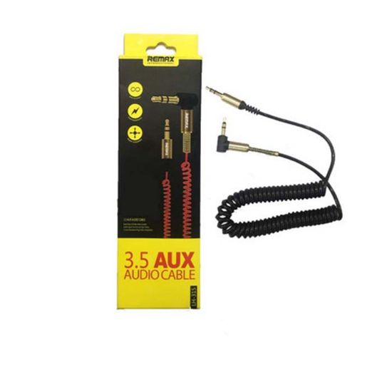 تصویر  کابل AUX ریمکس مدل فنری طول 1.8 متر رنگ نارنجی