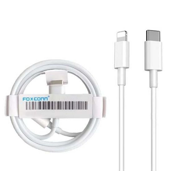 تصویر  کابل شارژ USB-C به لایتنینگ Foxconn طول 1 متر جعبه ای
