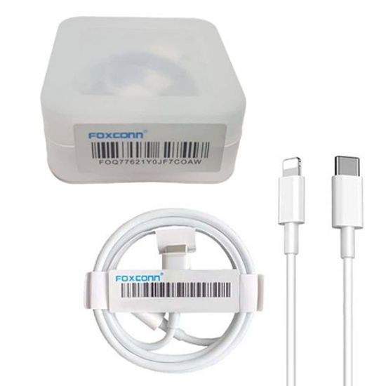 تصویر  کابل شارژ USB-C به لایتنینگ Foxconn طول 1 متر جعبه ای