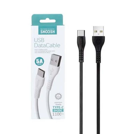 تصویر  کابل تبدیل USB به USB-C شوش مدل SH20C طول 1.1 متر مشکی