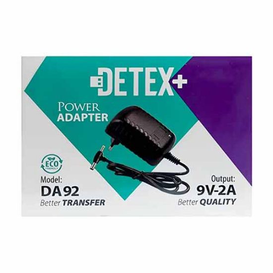 تصویر  آداپتور 9 ولت 2 آمپر Detex مدل DA92