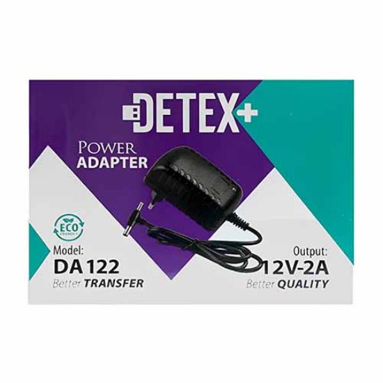 تصویر  آداپتور 12 ولت 2 آمپر Detex مدل DA122