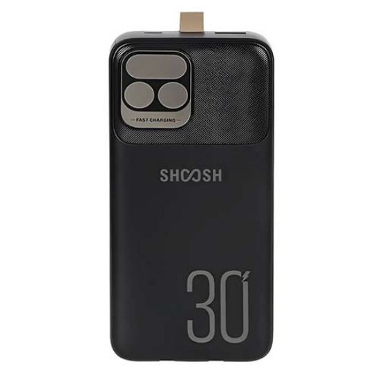 تصویر  پاوربانک شوش مدل SH-130 ظرفیت 30000 میلی آمپر ساعت مشکی
